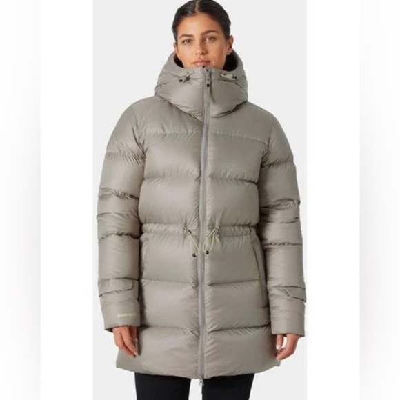 HELLY Hansen Women's Essence Down Parka size medium COLOR 885 terrazzo - Picture 1 of 12
